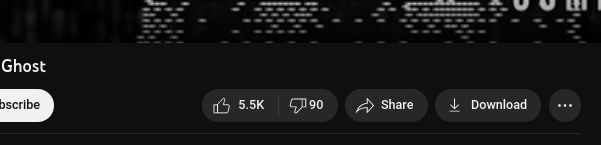 A screenshot of the like-to-dislike ratio of a YouTube video