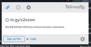 Screenshot of URL Shortener in action