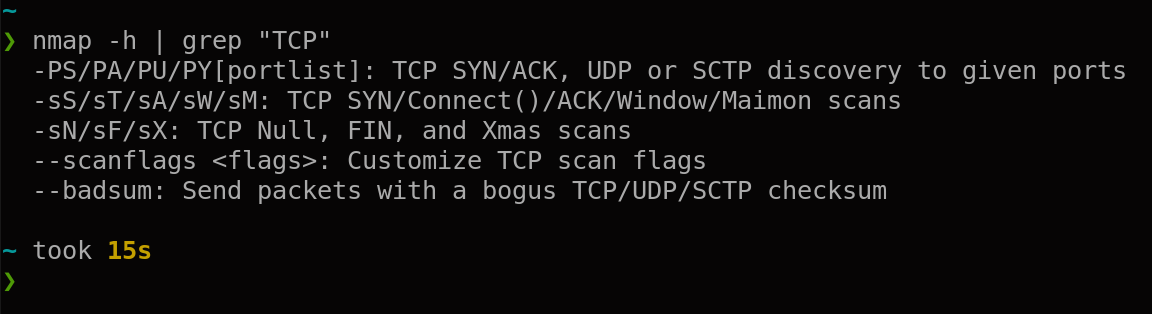 terminal window showing the command grep being used